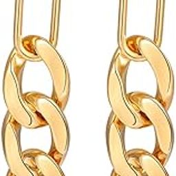 Earrings for Women and Girls Fashion Golden Dangler Earrings | Gold Plated Geometric Shaped Western Style Danglers Earrings | Birthday Gift for Girls & Women Anniversary Gift for Wife-image-29