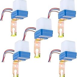 ROBOWAY AC DC 220V 10A Auto On Off Day/Night Photocell SensorPhotocell Light Switch Photoswitch Light Sensor Switch (220V) (Pack of 5) - Electronic Components-29