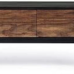 G Fine Furniture Wooden Entertainment Tv Unit for Living Room | 2 Drawers Storage | Media Console Tv Cabinet for Drawing Room |Sheesham Wood/Engineered Wood & Metal |Brown Sheesham & Black-picture-22