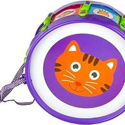 TOYFUN Musical Drum for Kids Jumbo Size with Strap and 2 Mallets Attractive Design Colour and Print May Vary-30