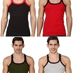 hap Kings Rib Mens Gym Vest Multicolor Pack (Pack of 4)-picture-23