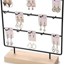 ecofynd 15 Hooks Metal 3 Layer Jewelry Organizer Stand, 10.6 Inch Durable & Rust-Resistant Display Earring, Necklace, Bracelets, Chain, Rings Collection Hanging Holder (Black, JS006)-image-66