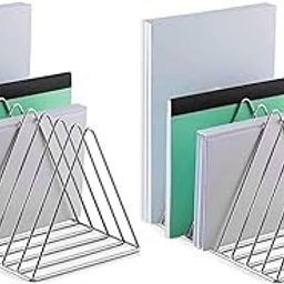 VK15 COLLECTION 9 Slot Triangle Rack for Newspapers Files Folders Organizing Magazine Books Desk Space Organizer Case Book Stand Perfect For Study Table Office (Pack of 2)-23