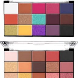 MARS 30 Shades Ultra Pigmented Fantasy Eyeshadow Palette(Shade-01+03), Multicolor Shimmery Finish-image-16
