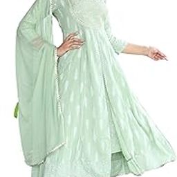 Rayon Printed Kurta with Pants & Dupatta Set for Women Long Middle Cut Kurtis Girls Stylish Latest New Trending Design Anarkali kurta Ankle Lenght Straight Kurta-image-77