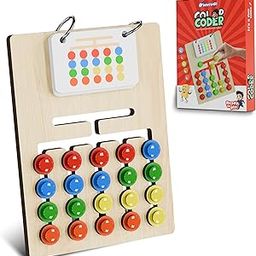 Novo Baby Kids Montessori Slide Puzzle | Color & Pattern Matching Learning Toys for Kids 3-8 Years | Preschool Educational Activity Toy for 4,5,6,7,8 | Toys for 6-Year-Old Boy (Modern)-1