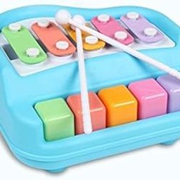 New Pinch Multicolor Xylophone, Piano & Musical Instrument Toy for Kids 3+ Years - Classical Theme, 5 Keys, Non-Battery, Non-Toxic-image-6