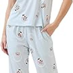 Women's Cotton Printed Short Sleeve Night Suit Set | Pajama Set | Casual Night Dress for Women | Airport Look Coord Set -2888-image-85