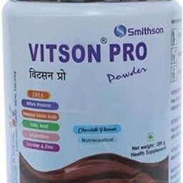 Smithson Vitson Pro Protein Powder, Chocolate Flavour, DHA Enriched, 200g, With Whey Protein and Essential Amino Acids-image-83
