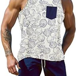 Men's Printed 100% Cotton Regular Fit Vest for Mens & Mans | Sleeveless Tshirt for Men-4