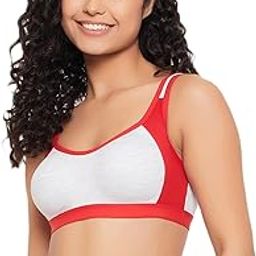 Women's Cotton Medium Impact Non-Padded Full Cup Colourblocked Sports Bra-image-44