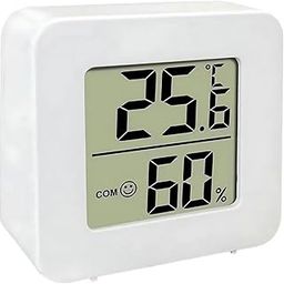 Hooipo Digital Humidity Meter Plastic Body Indoor Thermometer Hygrometer with Display for Home, Office, and Room (Pack Of 1; White)-picture-0
