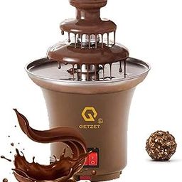 3 Layers Creative Design Mini Chocolate melt Fondue Fountain, Party Fondue, Easy to Assemble Electric Chocolate Melt With Heating Machine For Household Birthday Party, Home. (brown Color)-image-72