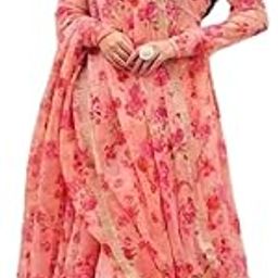 Anarkali Printed Long Gown Dupatta Set (NO Pent)-picture-1