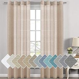 SB TEXTILES Linen Cotton Solid Fabric for Curtains Sofa Cover Upholstery Sheer Curtain Cotton Unstitched Furnishing Fabric Raw Material (1 Meter, Linen)-image-43