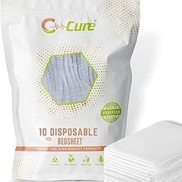 C-Cure® Disposable Non-Woven Bedsheet 32”x72” 25GSM Spa Massage Table Sheet Protector Disposable Bed Cover for Patient & Clinic. Stain, Water Proof Bedsheet for Hotel Stay| White Pack of 50-image-80