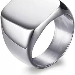 Silver Glossy Finish Plain Mens & Boys Finger Ring (Pack Of 1 Piece) Silver Ring-image-56