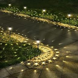 FOX & FERN Solar Decorative Pathway Lights Super Bright Solar Lights Outdoor Waterproof Dusk to Dawn Up to 8-10 Hrs Auto On/Off, LED Landscape Lighting (Pack of 2) GAXLTD-943-26