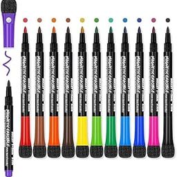VELUZA® White Board Marker, Markers for White Board Magnetic Dry Erase Markers Fine Tip Low-Odor Whiteboard Markers for Kids, Teacher Supplies for Classroom, Office and School Supplies (12 Colors)-image-31
