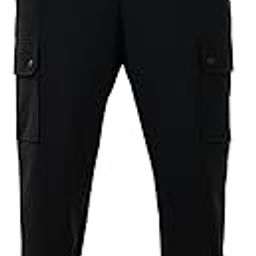 Men Black Solid Slim Fit Nylon Cargo Trouser-image-66