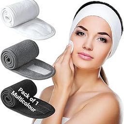 Facial bands cotton hair band for makeup time face wash hair accessory Professional Women's Polycotton Facial Headbands, Facial Band For Women Men(Pack of 1, Multicolour)-image-97