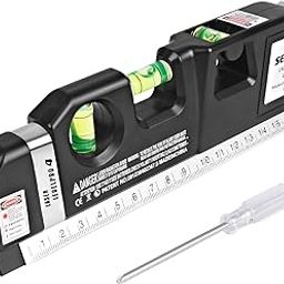 Semlos Multipurpose Laser Level, Spirit Levels, Measuring Tape, Standard and Metric Tape Ruler (8ft/250cm)-12
