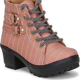 Women's Buckle Boots – Stylish Faux Leather High Ankle Boots for Winter & Casual Wear – Comfortable & Durable-image-90