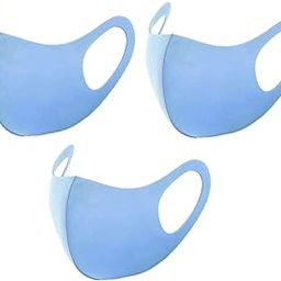 Washable & Reusable Cotton Cloth Face Mask Blue (Pack of 3) for Men, Women. Best 6 Layer Filter Protection for Nose, Mouth-16