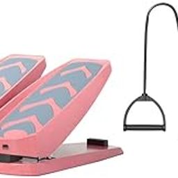 SAZ DEKOR Mini Stepper Trainer Under Desk Pedal Exerciser Stepper Non Slip Pink with 2 Rope-picture-28