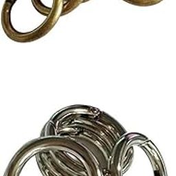 CALANDIS™ 10Pcs Round Push Gate Snap Hooks Spring Ring Clasp Carabiner Bronze Silver | Other Leathercraft Accessories | Leathercraft Accessories | Leathercrafts-image-5