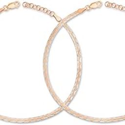 925 Sterling Silver Modest Dual-Colour Anklet (Pair) | Gift for Women & Girls | With Certificate of Authenticity & 925 Stamp-image-72