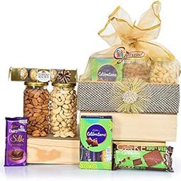 Giftrend Gift Hamper with Dry Fruits and Chocolates | Raksha Bandhan Treat for Brother | Sweet and Healthy Festival Basket | Edible Cups Hamper | Sibling Love Combo-picture-15