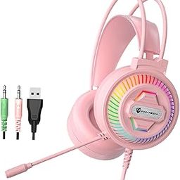 On-Ear 3.5Mm Stereo Headsets Earphone with Microphone 3.5Mm with USB Pink | Laptop & Desktop Accessories | Headsets-65
