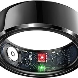 Smart Ring Health Tracker, Sleep Tracker Ring with Heart Rate, Waterproof Fitness Ring for Activity Monitoring/Steps/Distance/Calories, Air Gestures, Up to 7-Day Battery, for iOS Android (Black,#10)-10