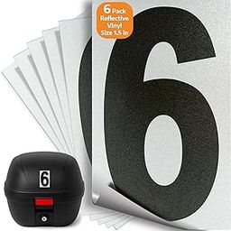 iSYFIX Black Vinyl Numbers 6 (SIX) Stickers - 6 Pack 1.5 inch - Premium Decal, White Background & Pre-Spaced for Mailbox, Signs, Window, Door, Cars, Trucks, Home, Business, Address, Indoor & Outdoor-image-72