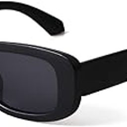 Rectangle Sunglasses for Women Men Retro 90s Sunglasses Trendy Black Tortoise Shell Glasses Y2K-image-64