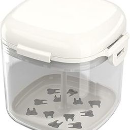 ATORSE Denture Cleaner Case with Lid with Strainer Basket Denture Cup for Elderly Gift White-image-94