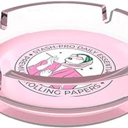 Stash-Pro Premium Glass Ashtray – Heat-Resistant, Heavy-Duty Glass, Easy to Clean (Retro Pink)-image-95