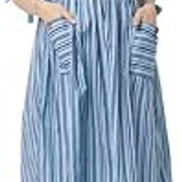 Women Stripes Cotton Maternity Dress – Stylish and Comfortable Pregnancy Wear for Expecting Moms, Soft Pure Cotton Fabric, Casual Nursing-Friendly Outfit for Women-image-84