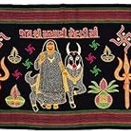 NAVYA HENDICRAFT mashani meldi Ma Printed Computer Design Aari Bharat sequence Shawl,bhediyo(Black)-14