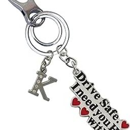 ISK Drive safe I Need You Here With Me With K Letter Locking Lock Key chain-image-22