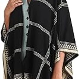 Women Evangeline Reversible Cape (Black/Beige_Free Size)-image-61