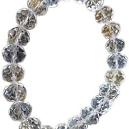 Beautiful Handmade Stretchy Diamond Cut Spatika Bracelet Pure Original Certified स्फटिक की ब्रेसलेट స్పాటిక్ బ్రాస్లెట్ White Colour Sphatik Bracelet With Certificate पुरुषों के ब्रेसलेट-22