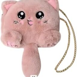 Cat Animal Shoulder Bag Messenger Bags Faux Fur Handbag Chain Cartoon Crossbody Handbags Unique designer sling bag Handbag With Chain kids sling Bag Handbag for Girls-image-93