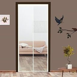 Classic Mosquito Net for Door Fiberglass Magnetic Curtain Auto Closing Insect Screen for All Door Types with Self Adhesive Hook Tape(205X75cms,Ivory)-image-27