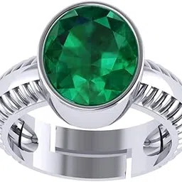apsloose 7.25 Ratti Panna Stone Original Certified Panna Stone Emerald Ring Silver Plated Adjustable Woman Man Ring With Lab Certificate[APSLOOSE68549]-picture-18
