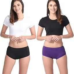 Adira | Period Panty Boxer for Women | Boxer Fit for High Flow | with Support Patch for Pad | Leakproof & Skin Friendly | for School, Travel & Work | Patented | Pack of 2-picture-9