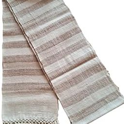 Handwoven Eri Silk Women's & Ladies Mufflers Soft Texture And Sustainable Eco-friendly Mufflers with Stripe-image-44