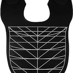 Lurrose Salon Hair Cutting Collar Cape, Hair Cutting Cape Angular and Straight Cutting Guidelines Hair Dye Cape for Hairdressing Black-image-39