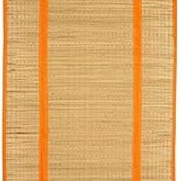 Trustful Mart Traditional Korai Grass Mat - Foldable Floor Mat 6 x 3 feet Multicolour Striped Pattern-image-31